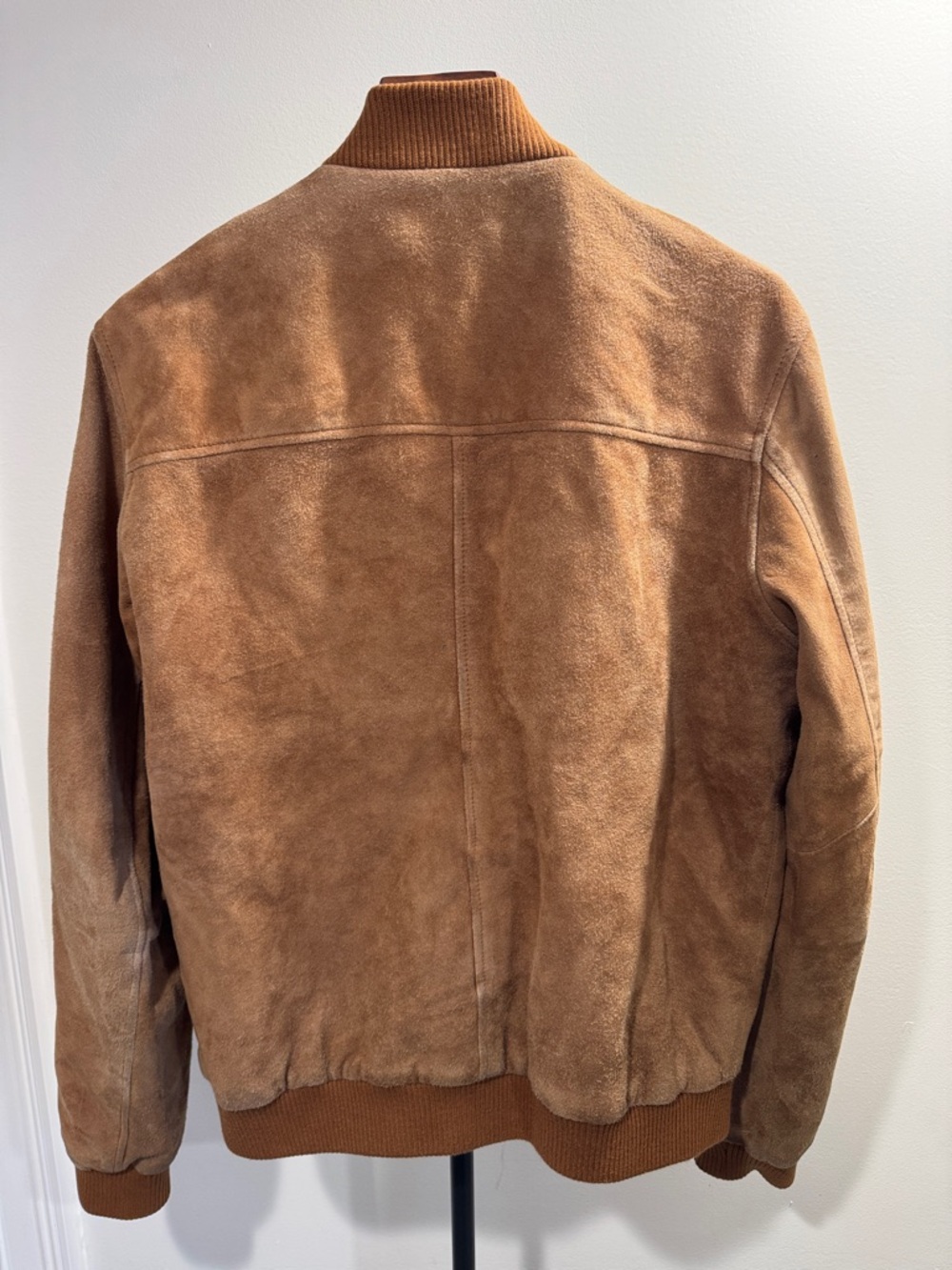 Rogue State Tan Suede Bomber Jacket (Size L) - Picture 2 of 13